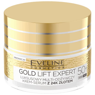 Eveline Cosmetics -  Eveline Gold Lift Expert 50+ Luksusowy Multi-odżywczy Krem-serum z 24K złotem dzień/noc